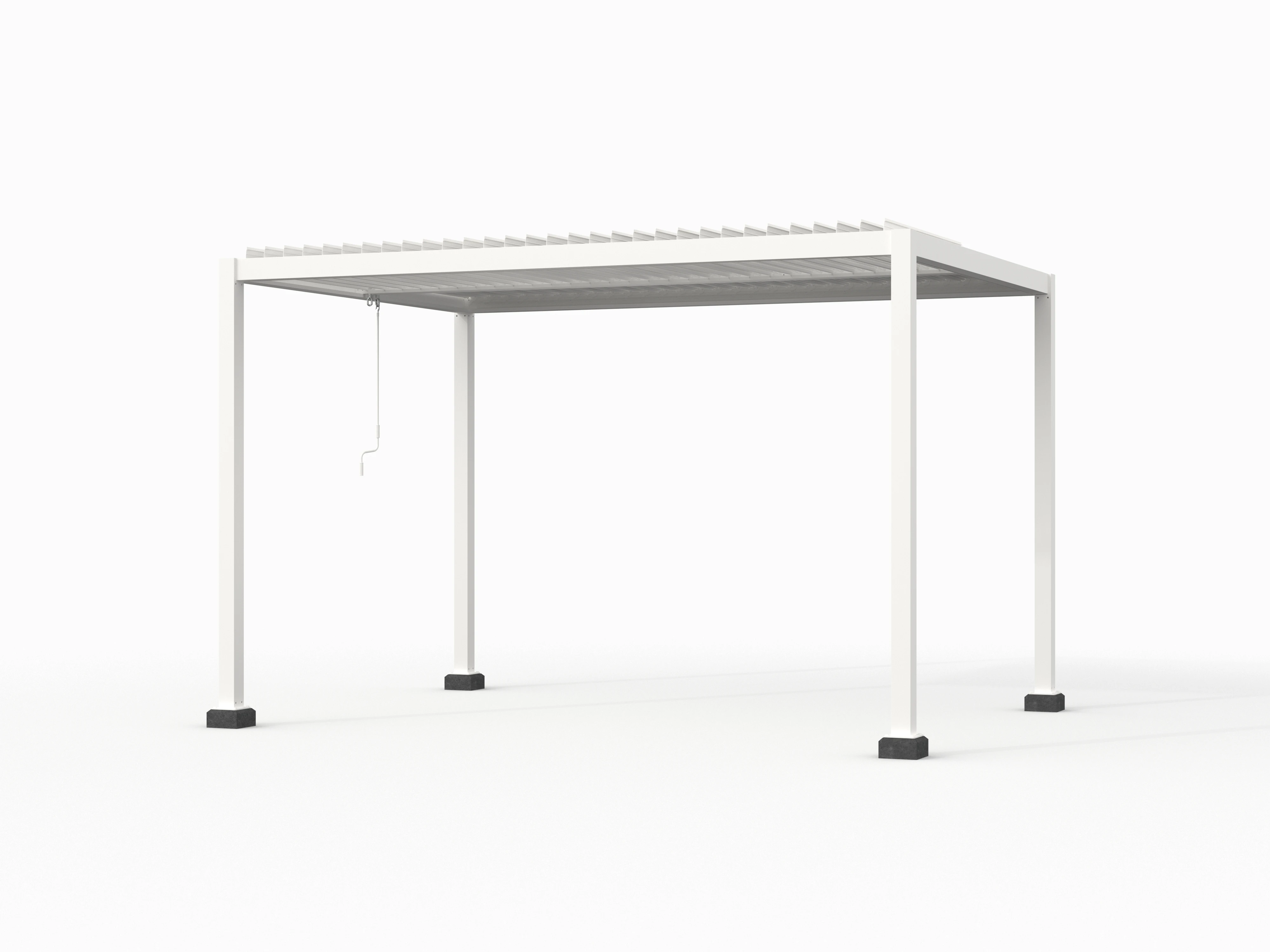 Aluminium Pergola met Lamellen Wit 400 x 300 cm - Afbeelding 1